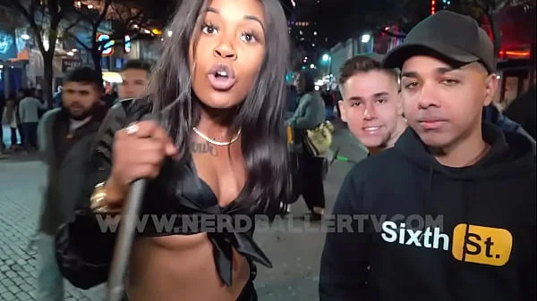 Girls showing boobs in public to normal people